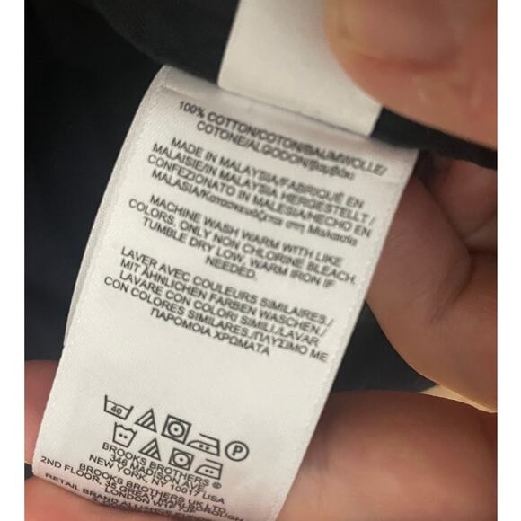 Brooks Brothers Men's 38 x 32 Navy Blue Advantage Chino Clark Cotton Pants NWT - Picture 3 of 7